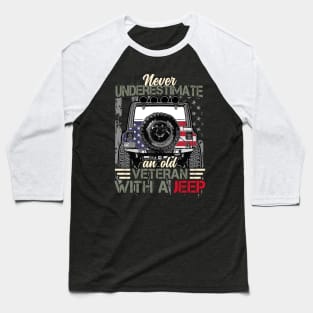 Jeep Veteran Grandpa Baseball T-Shirt